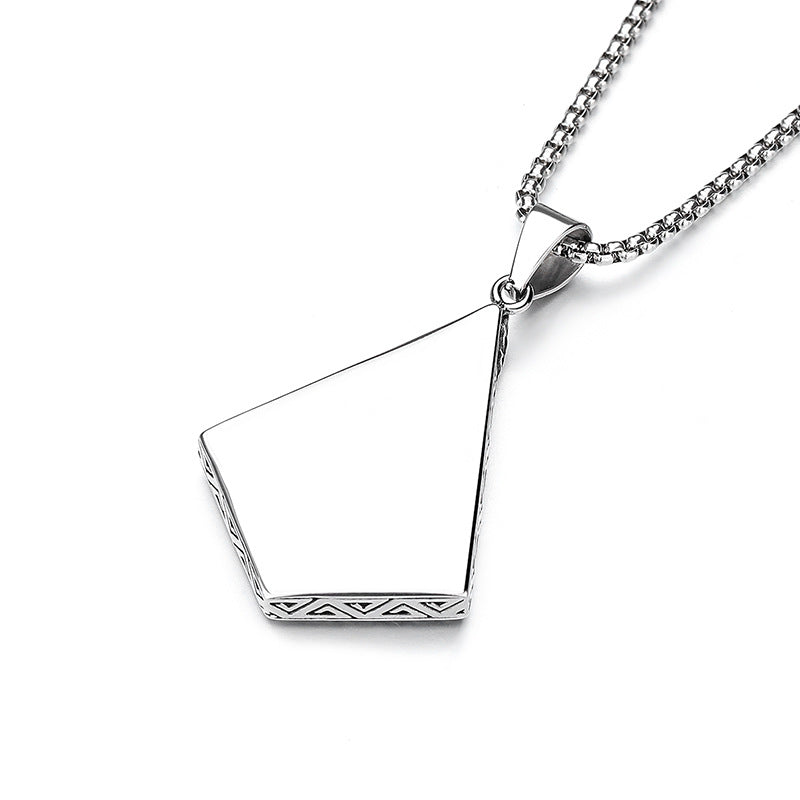 Zircon Necklace – Elegant Zodiac Buddha Pendant In Titanium Steel With Inlaid Zircon Accents