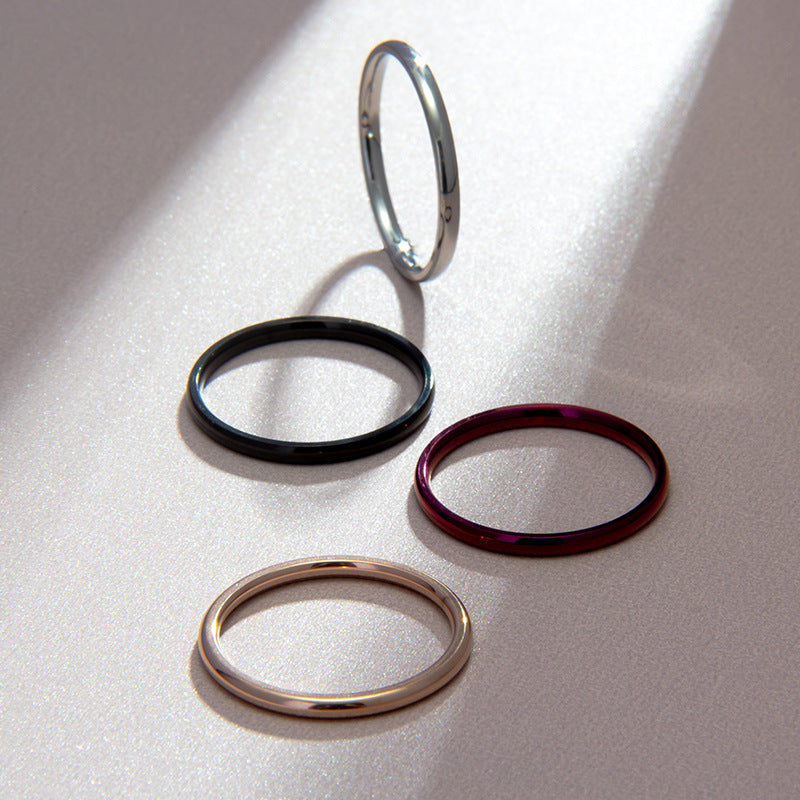 Planderful Everyday Genie Womens Fingertip Ring 2mm Steel Minimalist Durable Gift