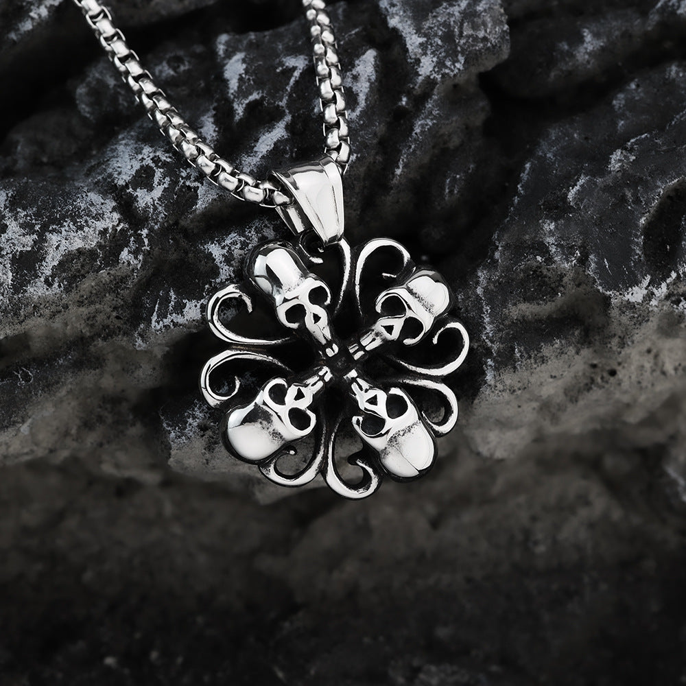 European And American Retro Men's Pendant Gothic Skull Necklace