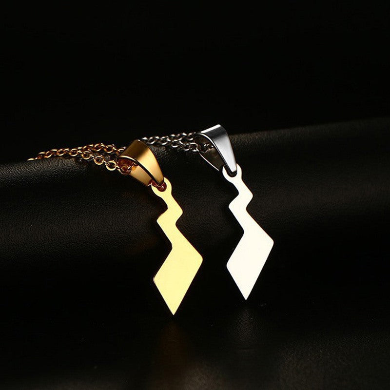 Jewelry Necklace 25.5CM Stainless Steel Lightning Tail Pendant