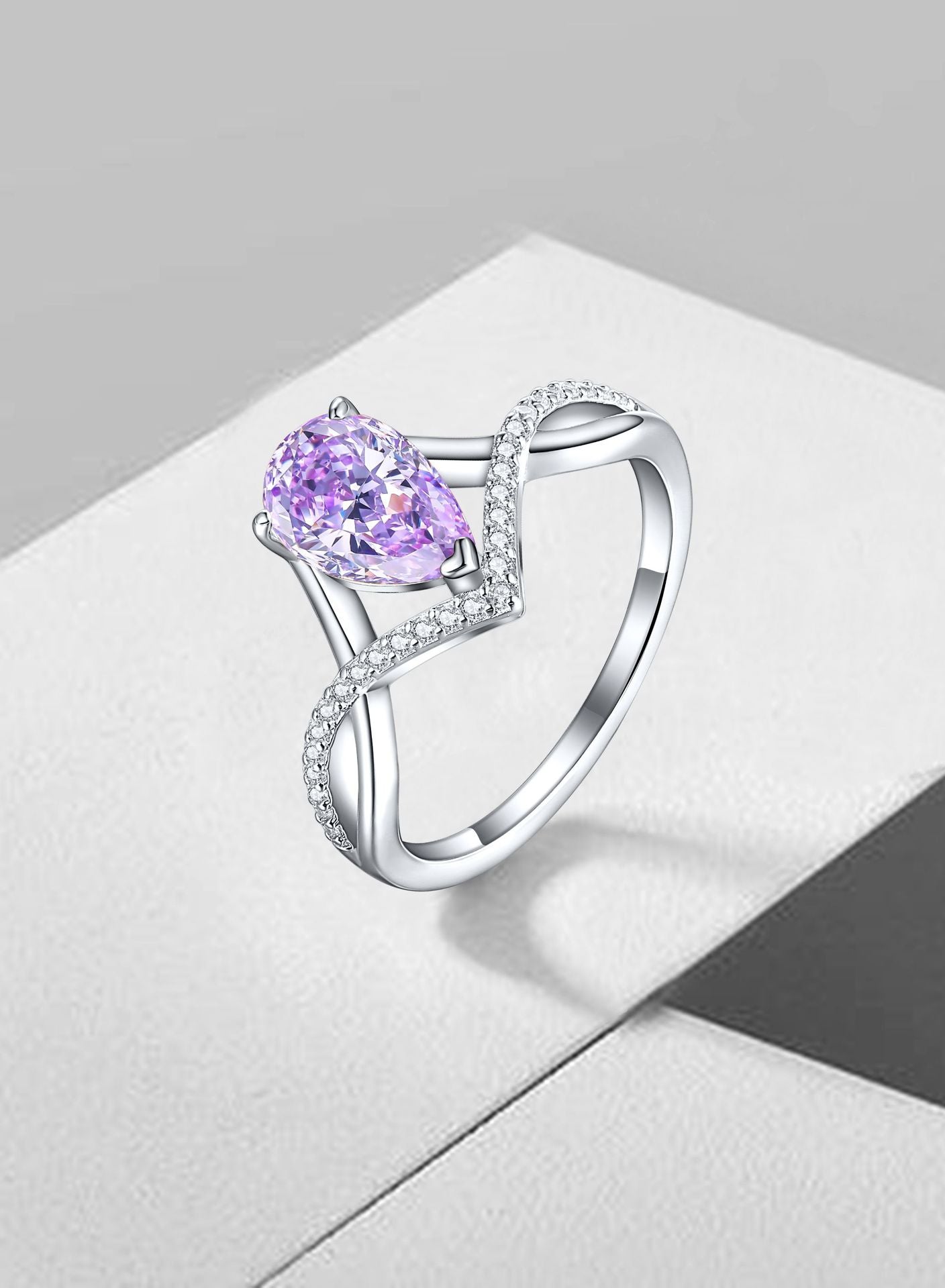 High-End 925 Sterling Silver 1.5ct Ice Flower Cut Ring