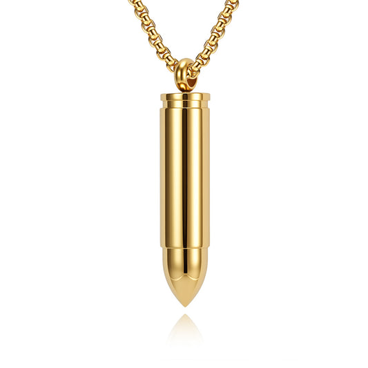 Planderful Everyday Genie Premium Titanium Bullet Pendant Necklace With Essential Oil Bottle Unisex Gift For Couples