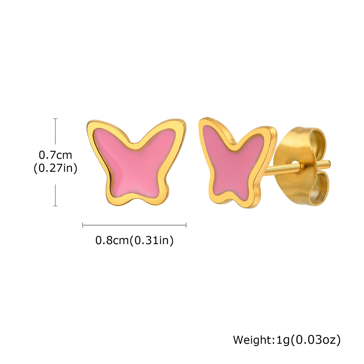 Sculptural Gold-Tone Stainless Steel Earrings