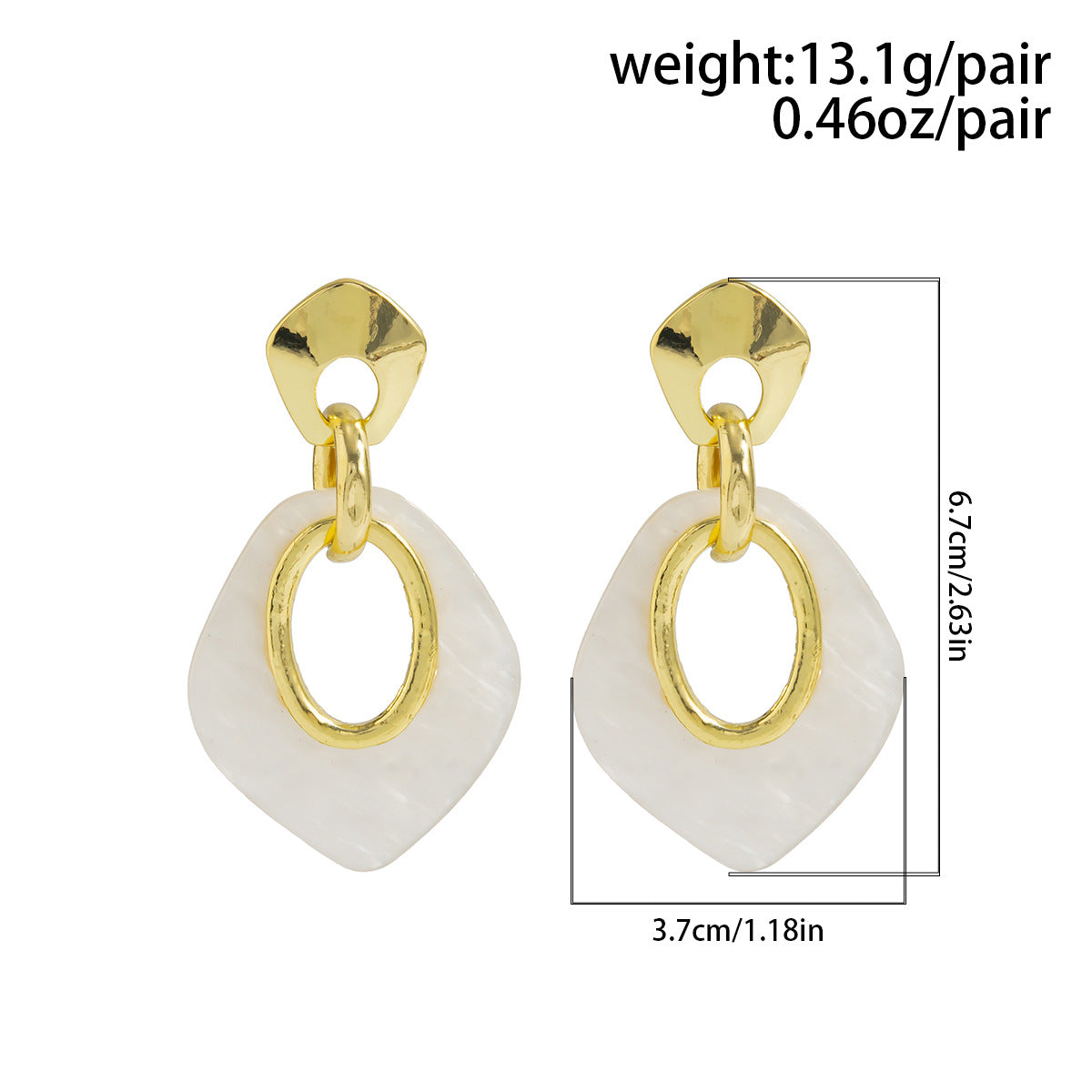 Planderful Vienna Verve Geometric Resin Earrings For Modern Women Bold Statement