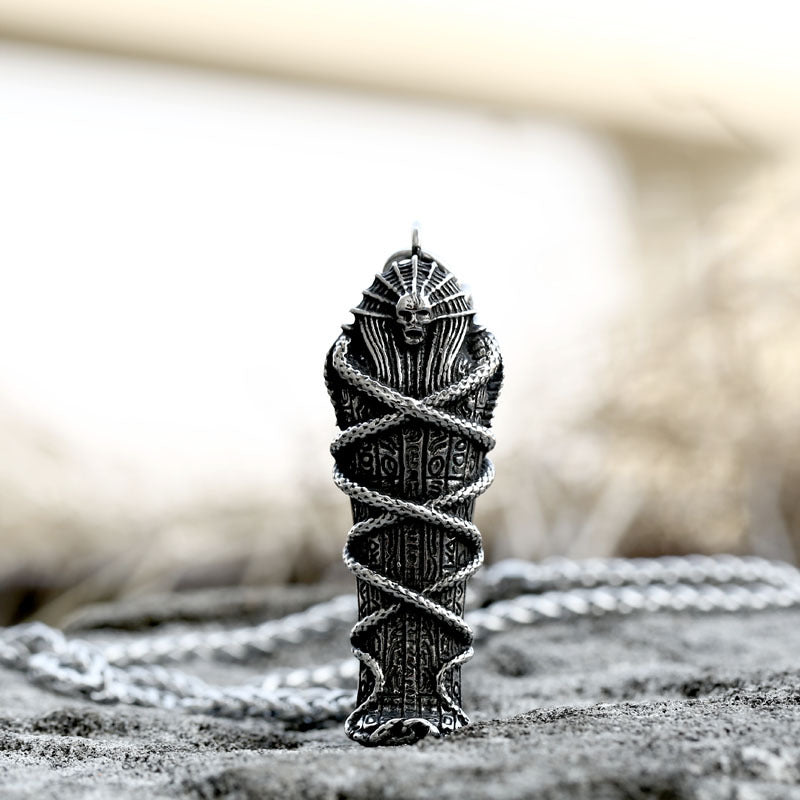 Retro Titanium Steel Skull Pendant for Men - Cross-Border Mummy Accessories