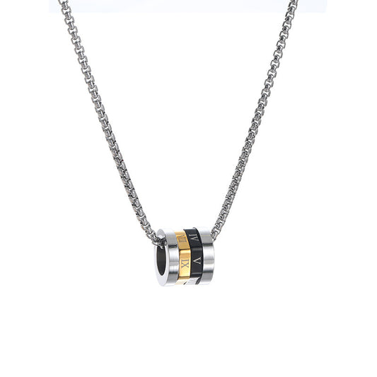 1. Planderful Titanium Steel Necklace With Rotatable Pendant For Women Everyday Genie Collection