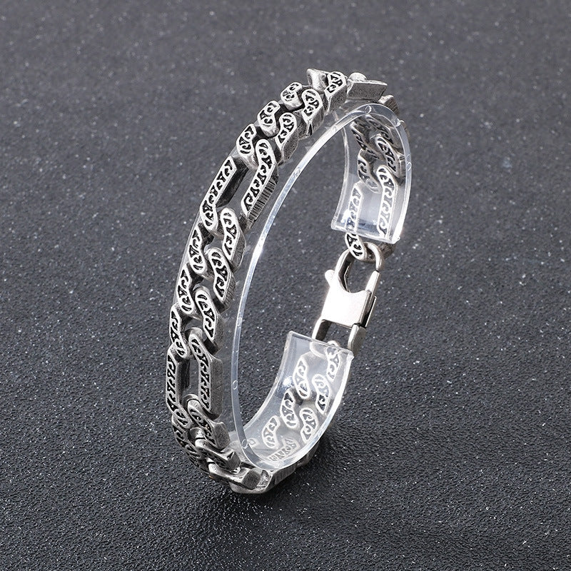 Planderful Mens Personalized Punk Pattern Bracelet Pro