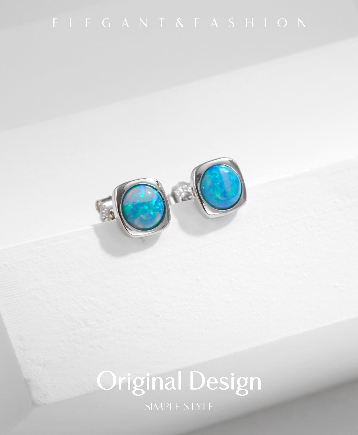 Planderful Everyday Genie Opal Stud Earrings – High-End Rock Sugar Design