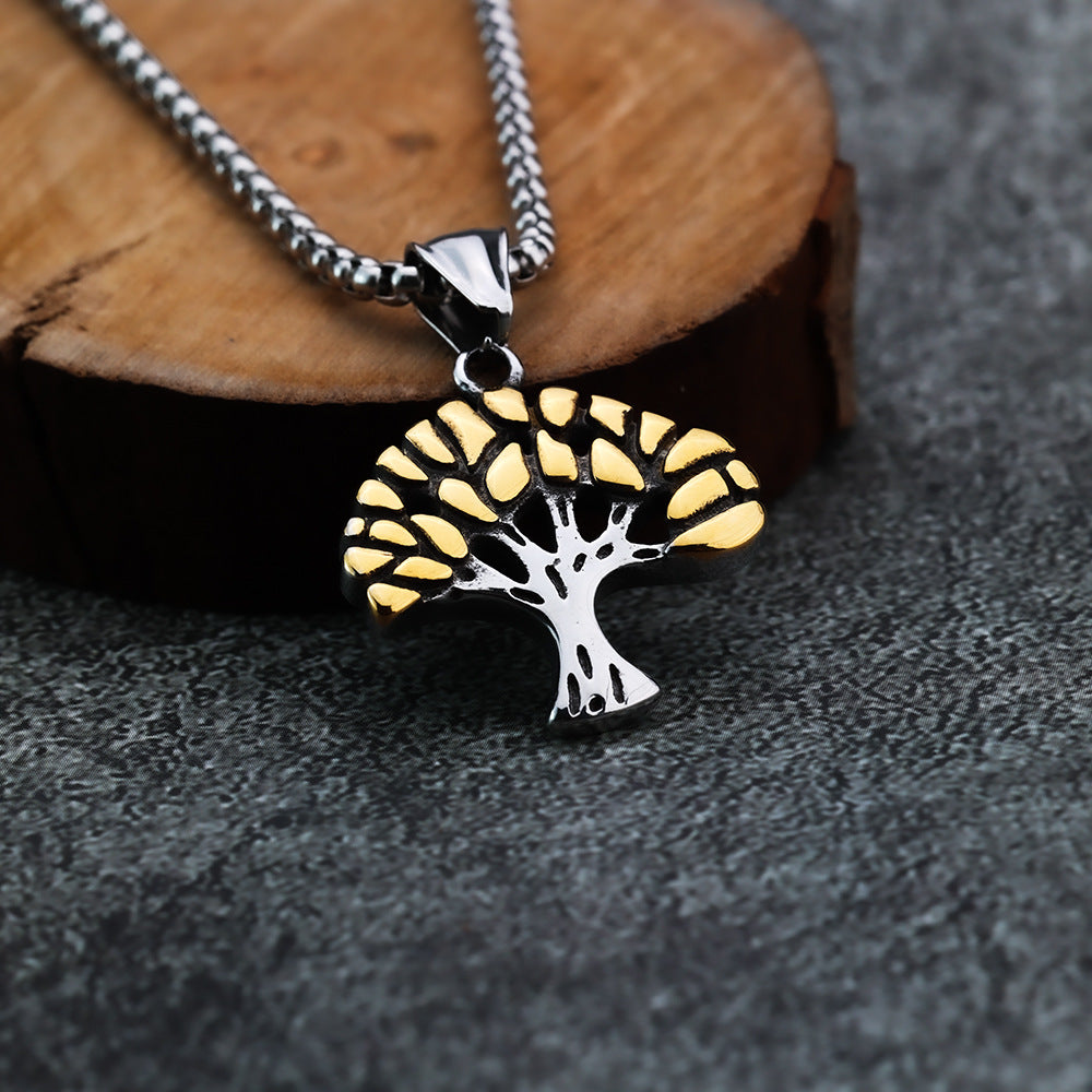 Retro Stainless Steel Pendant Necklace for Men and Women