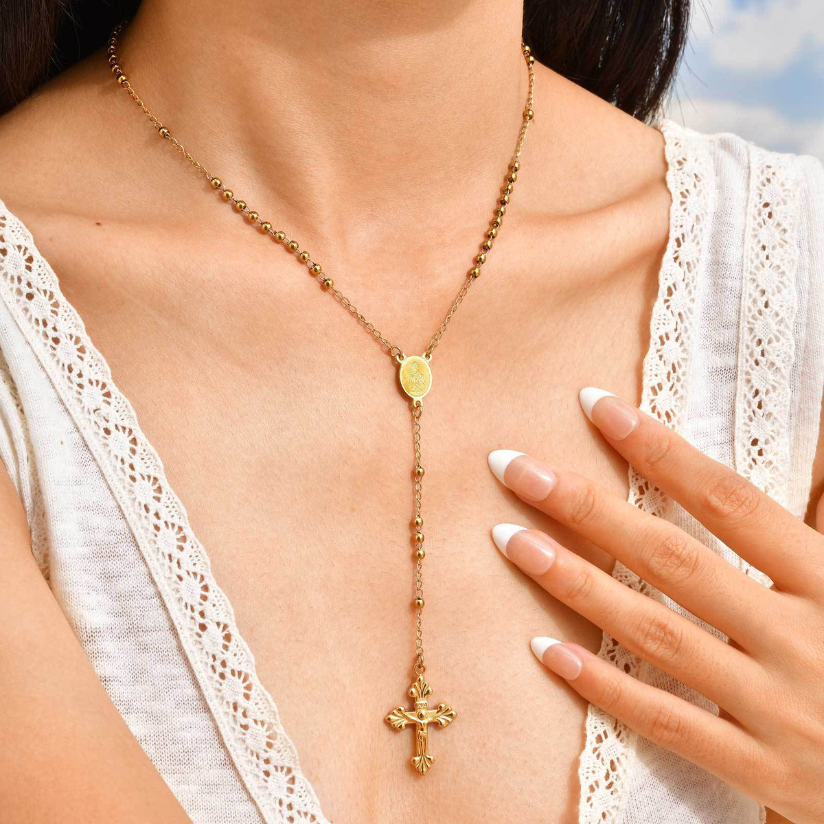 Stainless Steel Cross Vintage Necklace