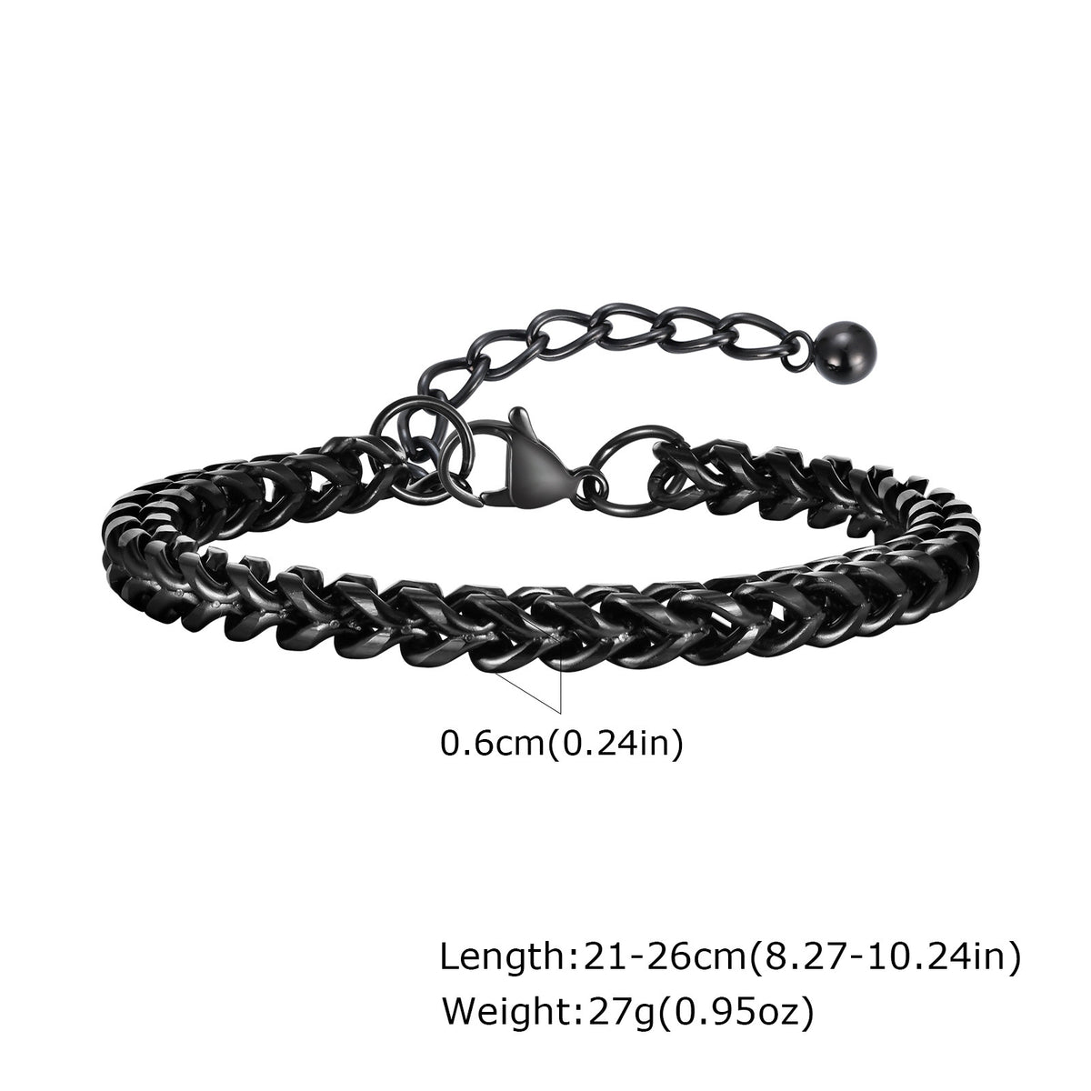 And Hip-Hop Keel Chain Stainless Steel Bracelet for Men