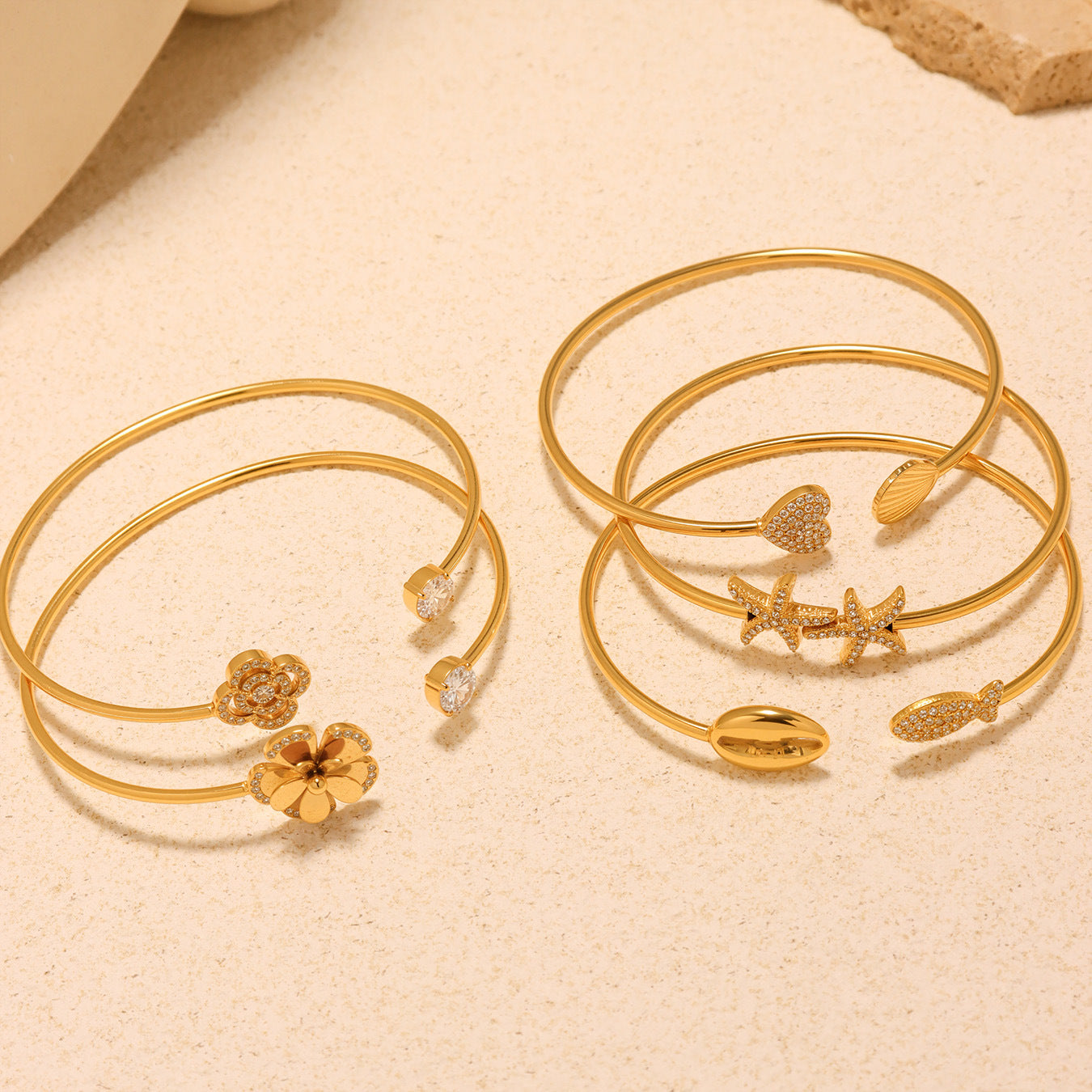 Planderful Everyday Genie Stainless Zircon Starfish Bracelet