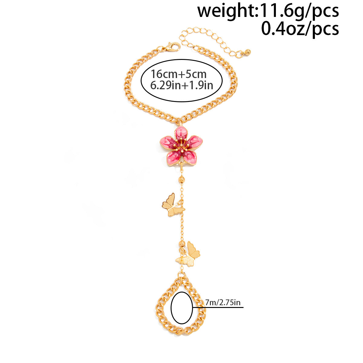 Planderful Butterfly Pendant Bracelet For Women Elegant Flower Motif Vienna Verve Collection Everyday Statement Jewelry