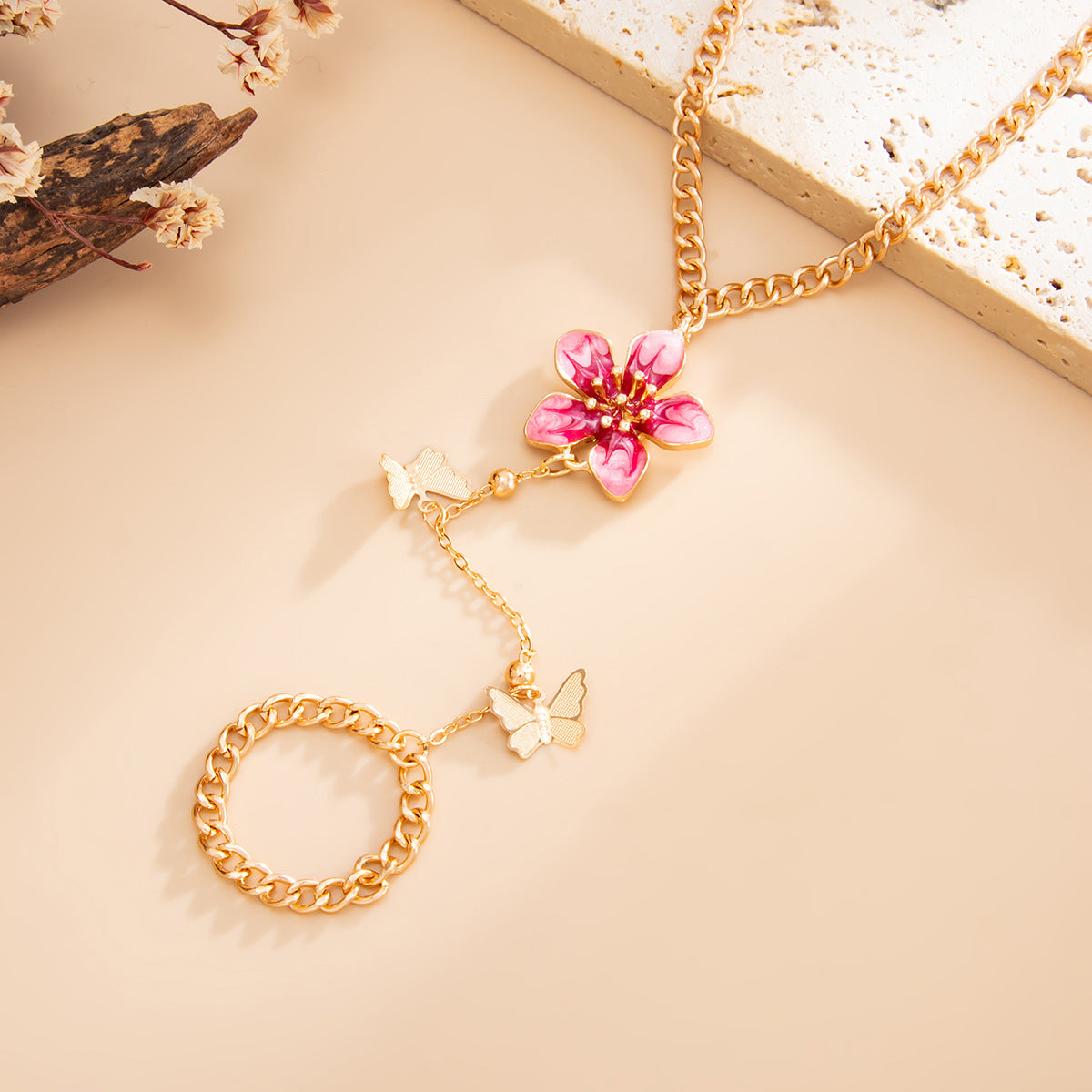 Planderful Butterfly Pendant Bracelet For Women Elegant Flower Motif Vienna Verve Collection Everyday Statement Jewelry