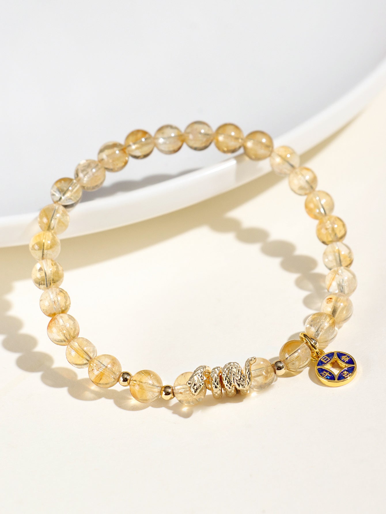 Planderful Fortune's Favor Bracelet – Versatile Citrine Yellow Crystal Design