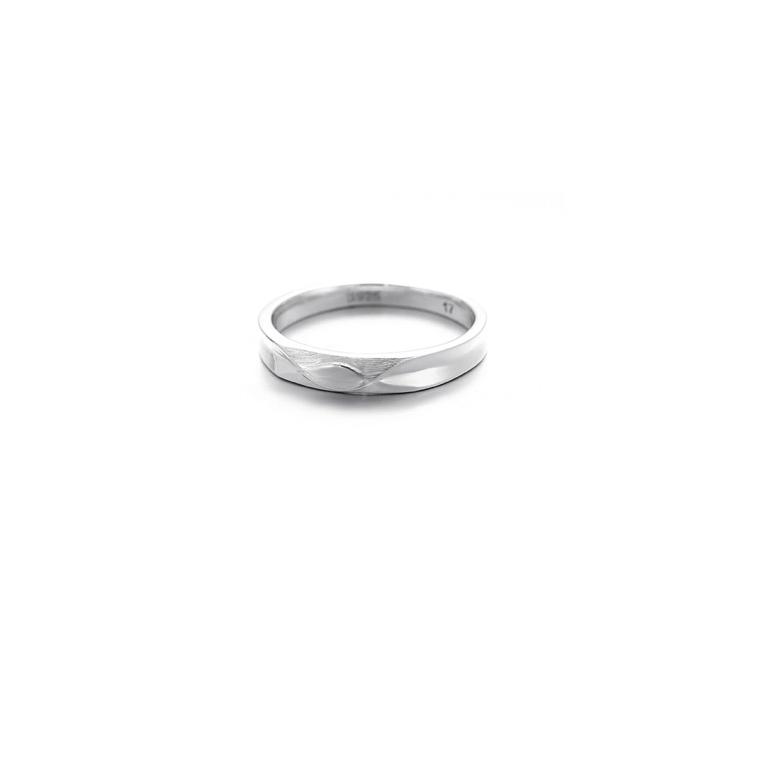Minimalist Weaving 925 Sterling Silver Men's Ring