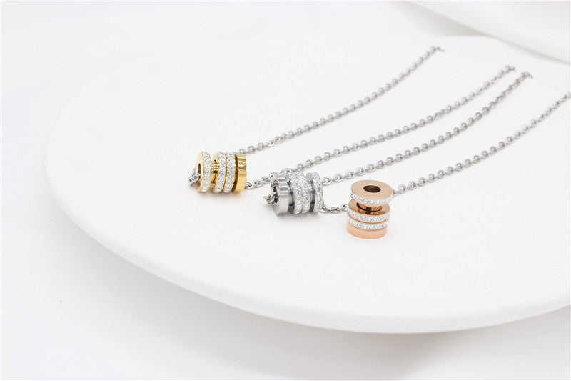Zircon Bead Pendant For Women Elegant Inlaid Sparkle European American Style Planderful Everyday Genie