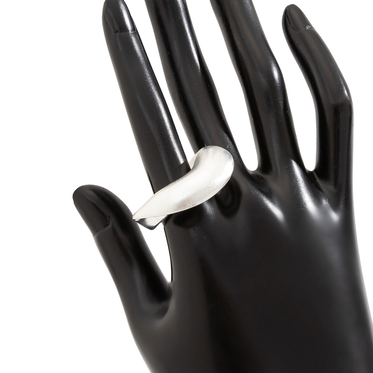 Planderful Vienna Verve Arc Open Ring Brushed Metal Statement Jewelry For Modern Women
