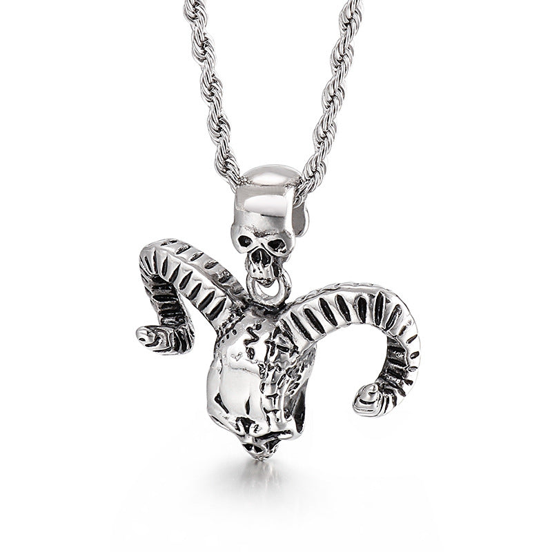 European Skull & Dragon Bullet Pendant for Men