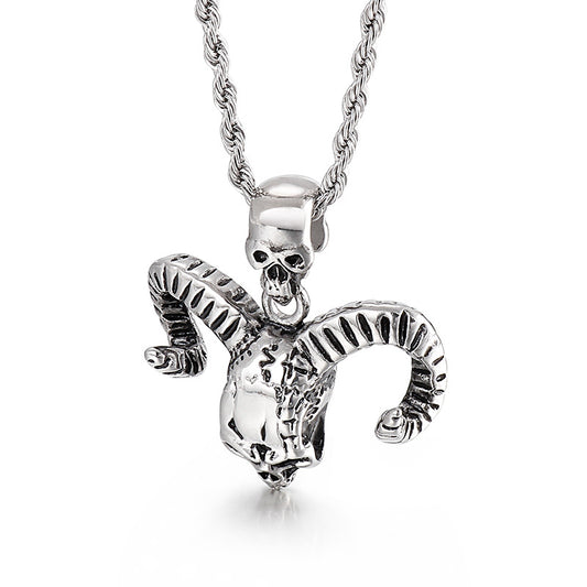 European Skull & Dragon Bullet Pendant for Men