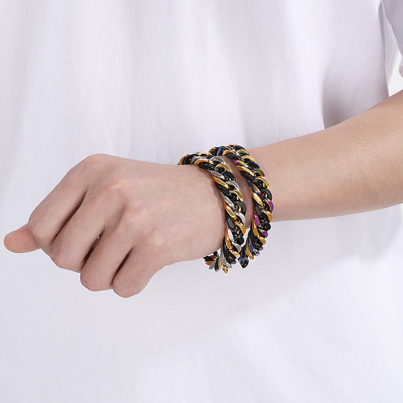 Mens Bracelet Planderful Genie Korean Mix Color Woven