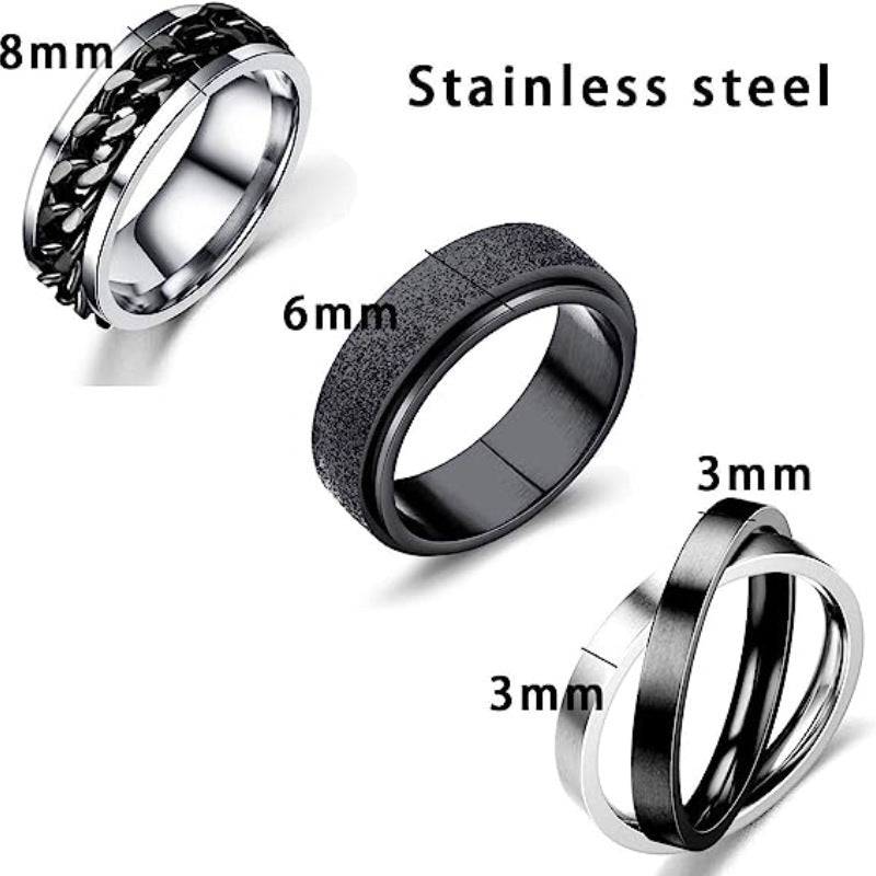 Planderful Everyday Genie Titanium Ring Guard Wheel Universal Relief For Men And Women Unisex Gift
