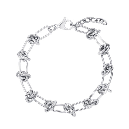 Planderful Knotted Titanium Steel Bracelet Unisex Premium Protection Statement Accessory Everyday Genie