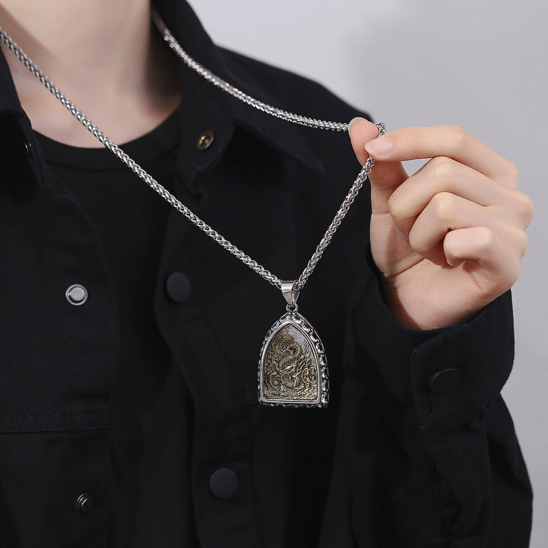 Steel Necklace – Luxury Zodiac Amulet Pendant