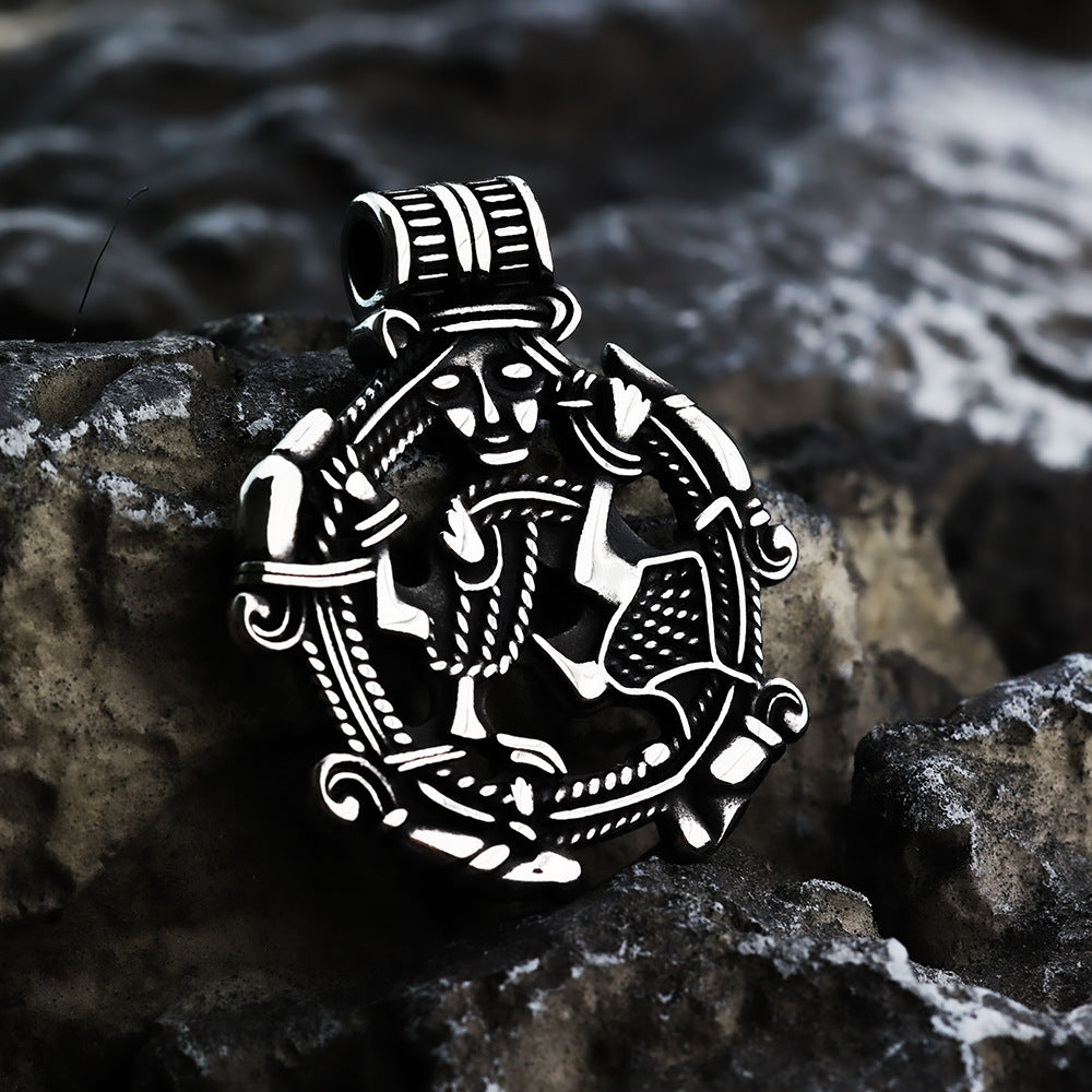 European And American Retro Stainless Steel Viking Necklace