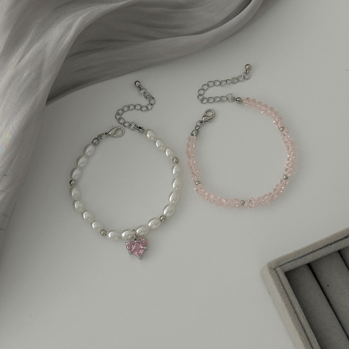 Love Pendant Bracelet Beaded Stackable Imitation Pearl By Planderful Vienna Verve For Fashionable Women