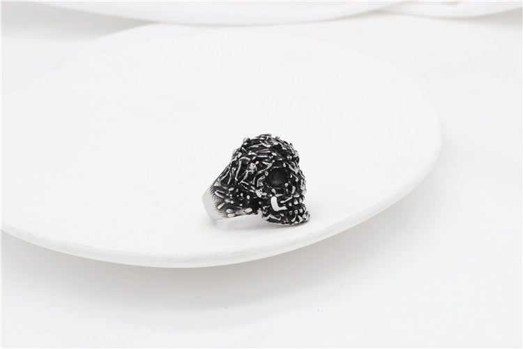 Titanium Steel Skull Ring