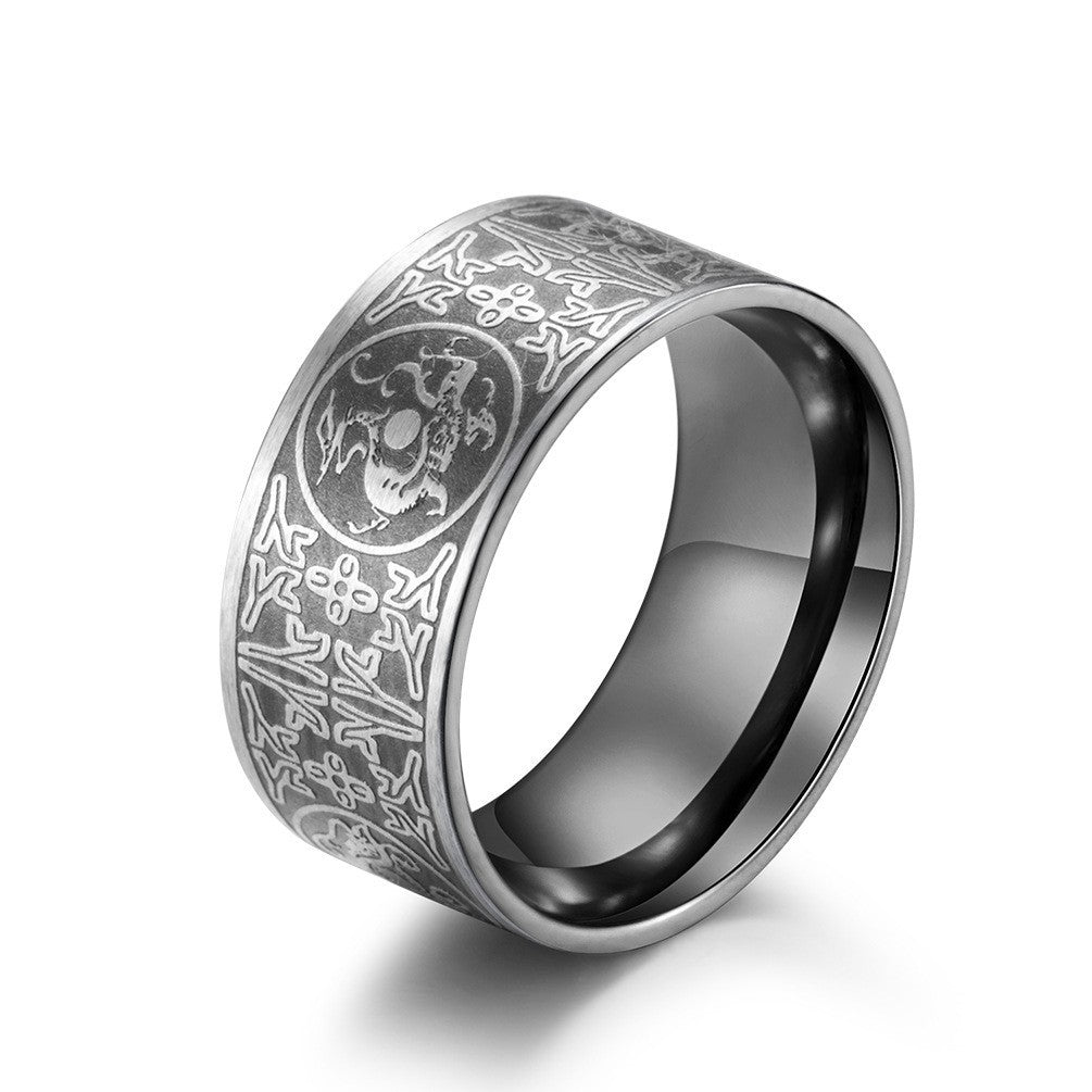 Four Guardian Beasts Stainless Steel Ring for Men