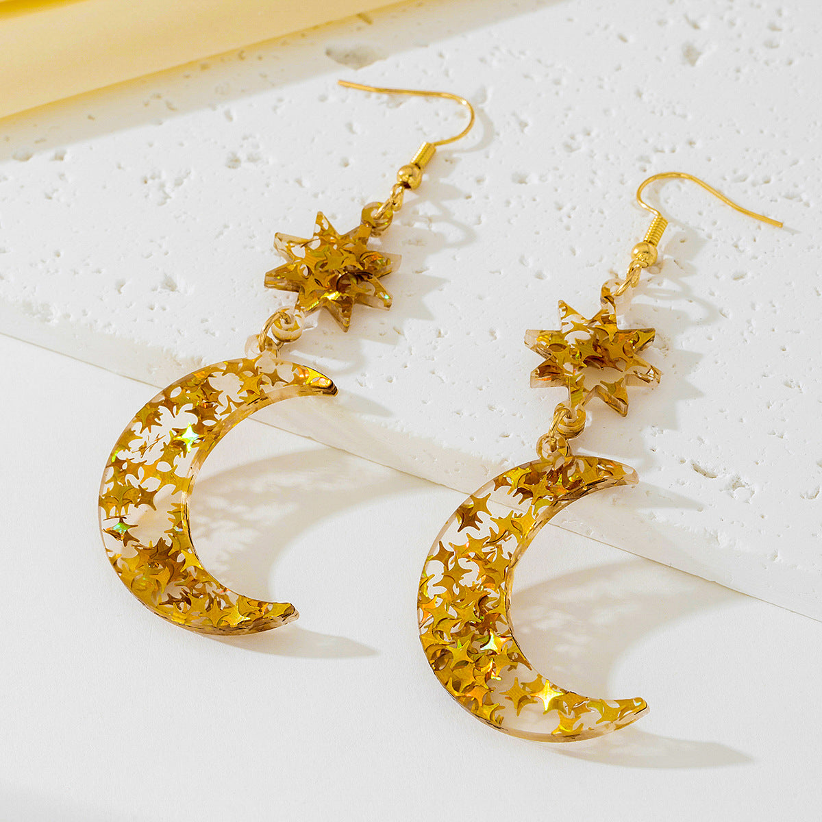 Planderful Vienna Verve Earrings – Stylish Glitter Star Moon Design