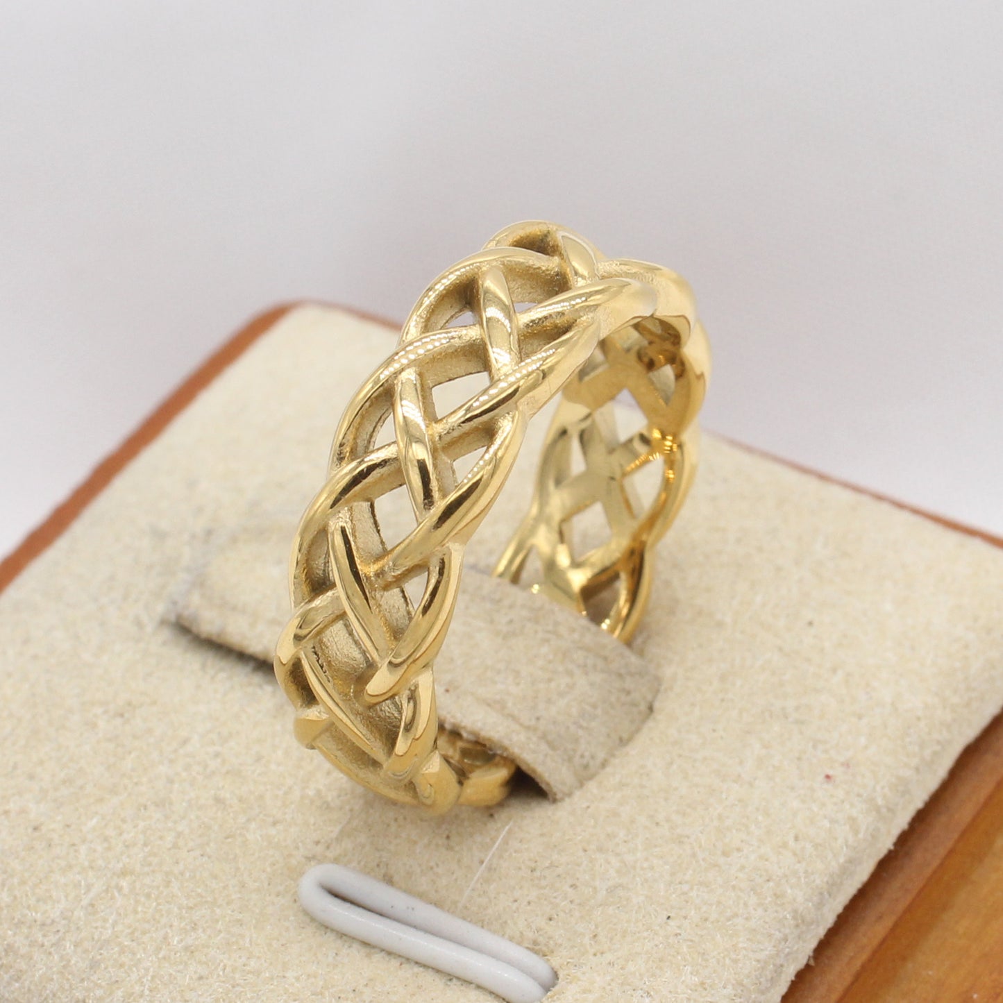 Planderful Collection Everyday Genie Woven Viking Retro Titanium Steel Ring – Stylish and Simple Design