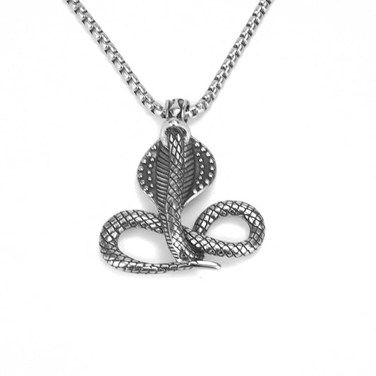 European And American Jewelry Stainless Steel Men's Rattlesnake Pendant Necklace