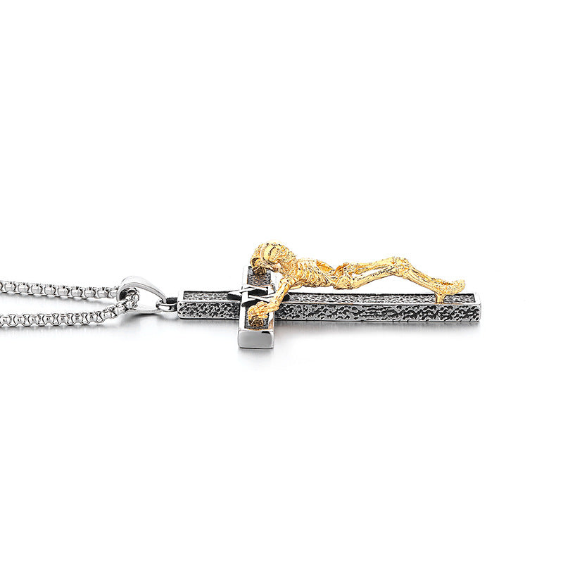 Steel Necklace – Statement Cross Necklace