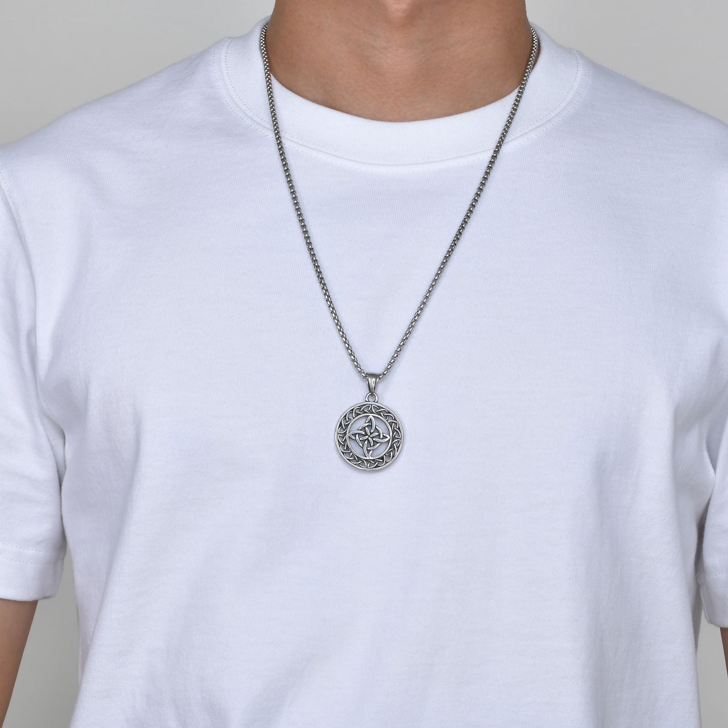 European And American Accessories Stainless Steel Celtic Pendant Necklace Wholesale Jewelry For Men