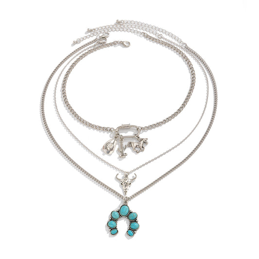 Planderful Vienna Verve Necklace – Unique Punk Bull Head Pendant