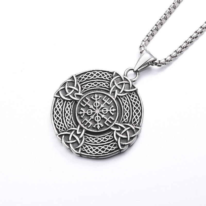 Titanium Steel Necklace – Statement Men's Viking Talisman