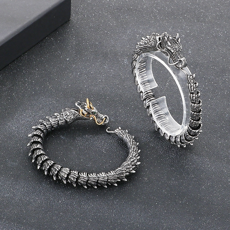 Planderful Dragon Bracelet For Men Stainless Steel Bold