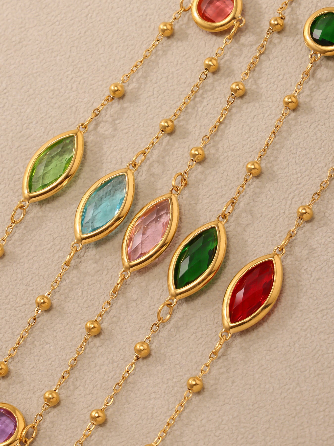 Planderful Glass Ball Necklace Women Stainless Steel Lux