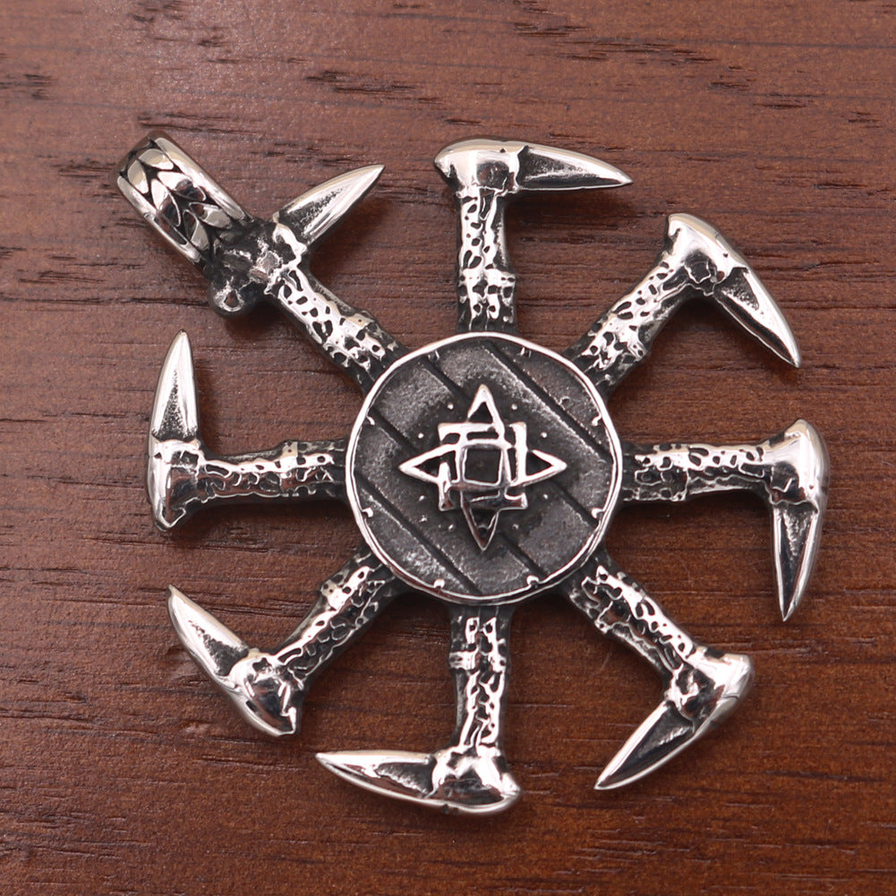 Viking Odin Axe Titanium Steel Necklace - Norse Legacy Collection