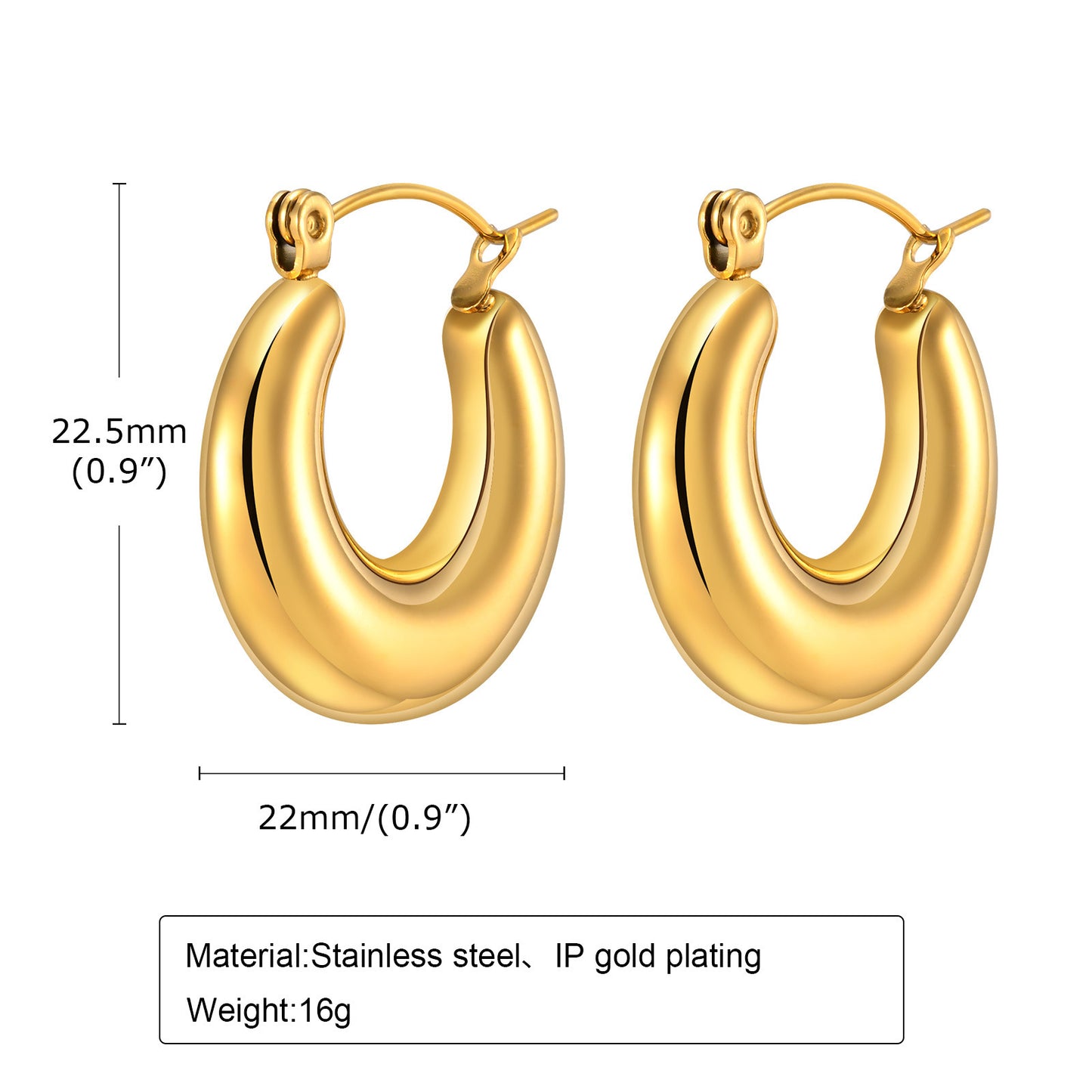 Cross-Border European And American Jewelry Stainless Steel Earrings