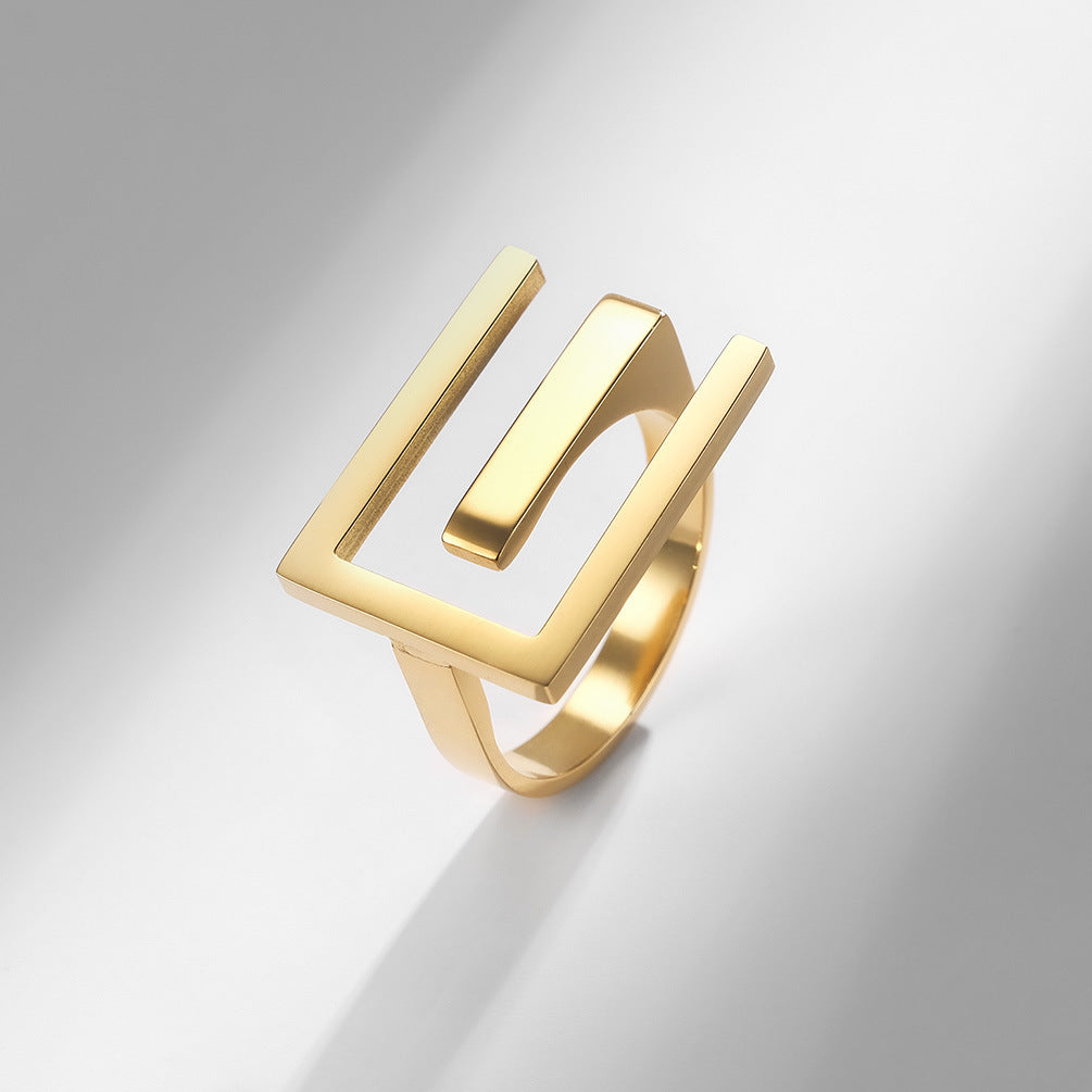 European and American Neutral Wind Stainless Steel Ring for Men