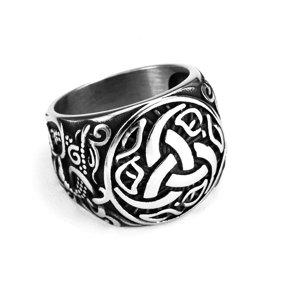 European and American Style Fashion Viking Celtic Knot Men's Ring