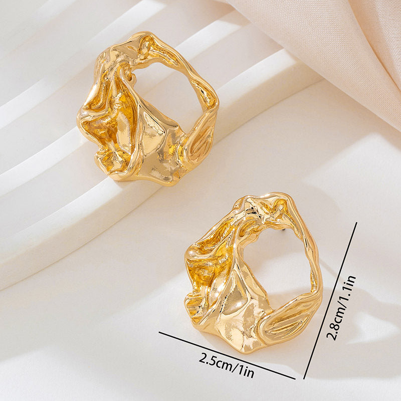 Planderful Vienna Verve Earrings – Exquisite Metal Texture Design