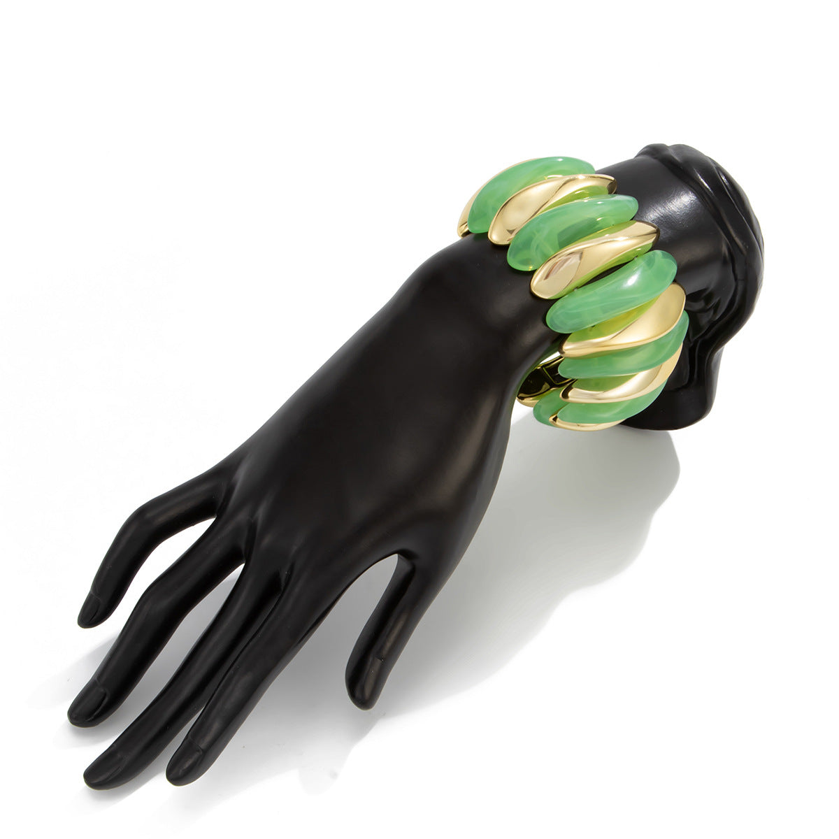 Planderful Vienna Verve Resin Color Bracelet For Women Bold Retro Elastic Statement Jewelry