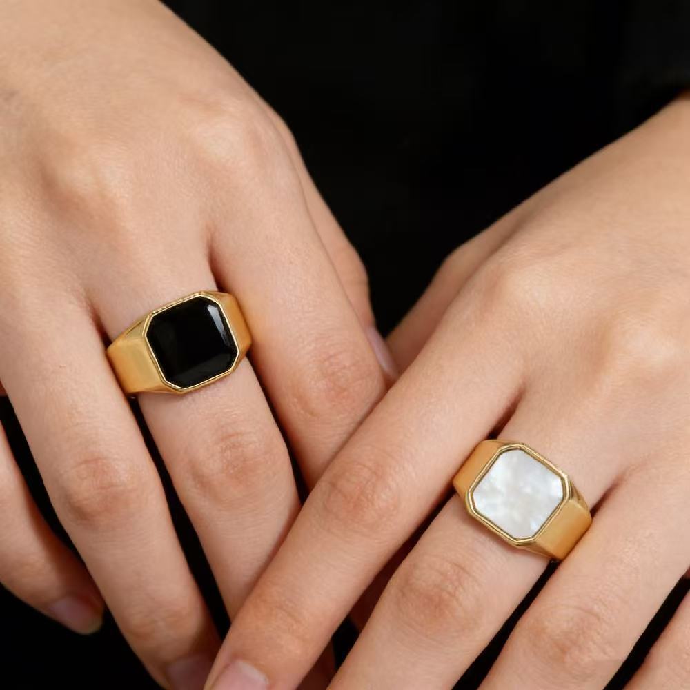Planderful Everyday Genie Steel Index Finger Ring Unisex Glossy Korean Style Protection Statement