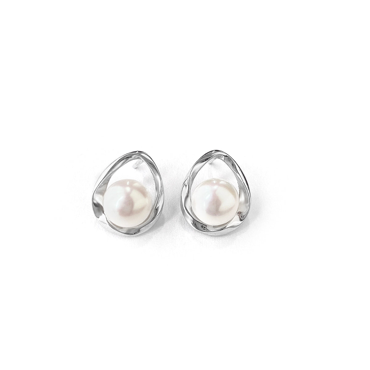 Minimalist Pearl 925 Sterling Silver Women's Earrings