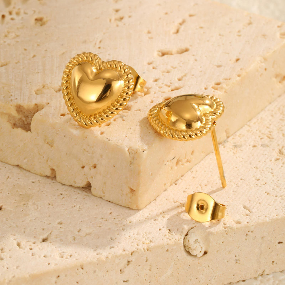 Stainless Steel Heart Earrings